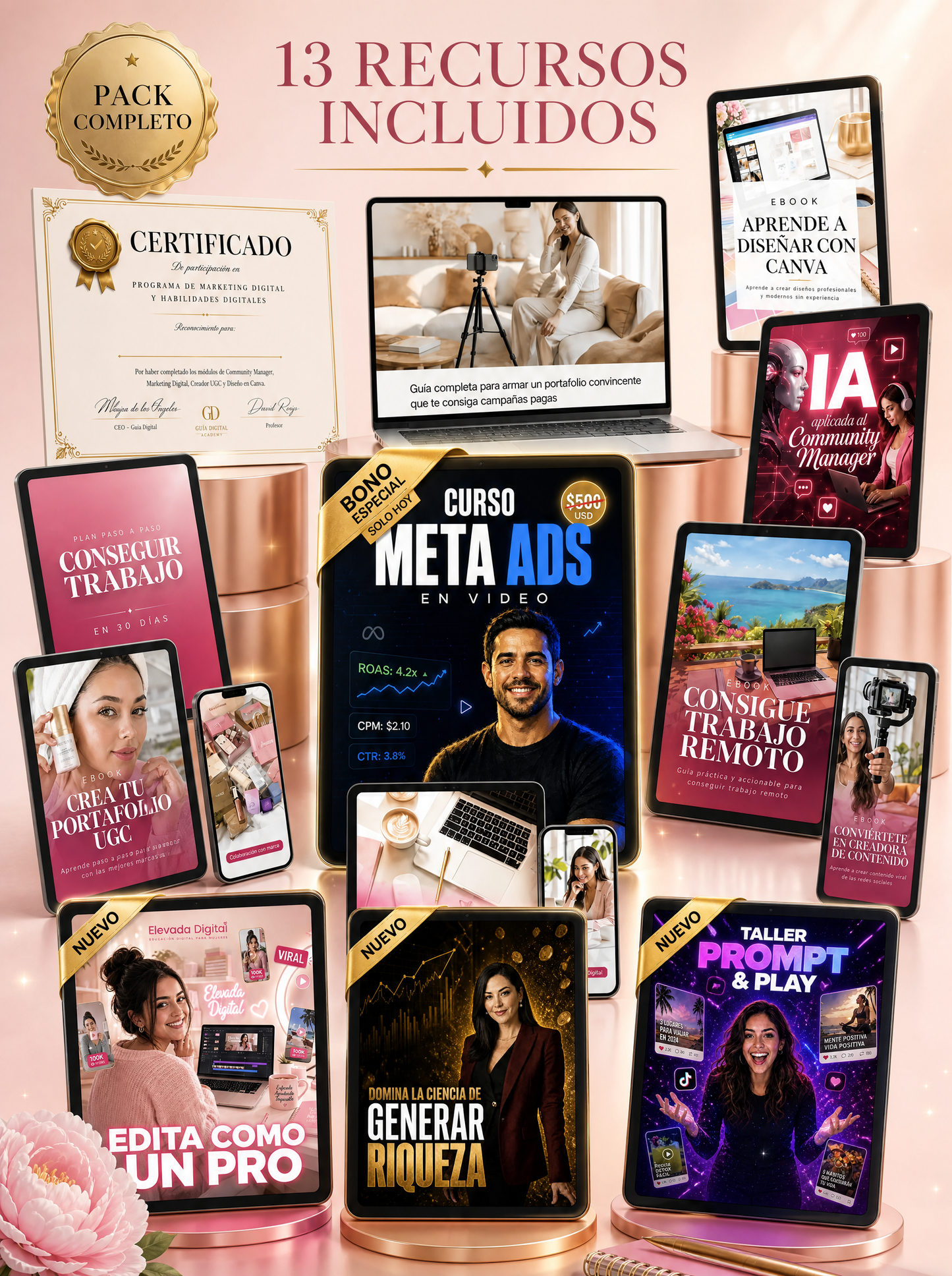 PROFESIONAL DIGITAL: PACK COMPLETO: EL MASTER + EDICIÓN PRO, PROMPTS DE IA Y GENERAR RIQUEZA