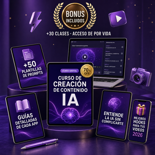 CURSO DE CREACIÓN DE CONTENIDO IA PARA REDES, MARCAS Y CLIENTES